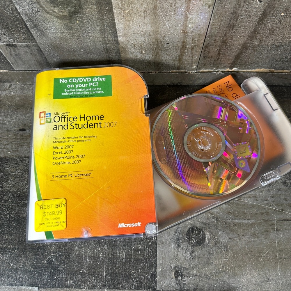 Office Home and Student 2007 with Disc and Product Key